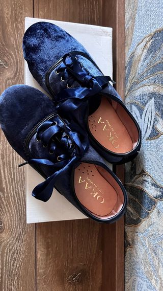 Bailarinas terciopelo azul T36