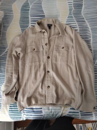 Camisa H&M Beige Hombre