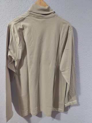 Polo de manga larga beige