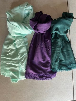Set 3 Hijab Verde e Viola