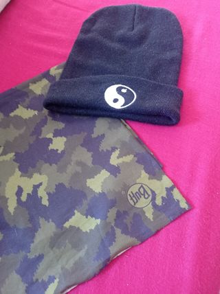 Gorro Yin Yang y Buff camuflaje