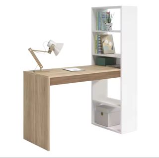 Escritorio Roble y Blanco Nuevo