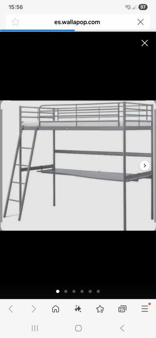 Litera IKEA SVARTA con escritorio