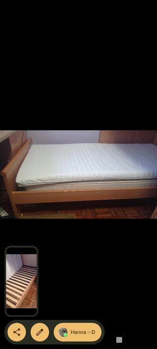 Colchón 90x200cm con estructura, precio negociable