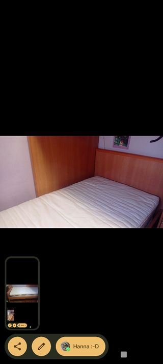 Colchón 90x200cm con estructura, precio negociable