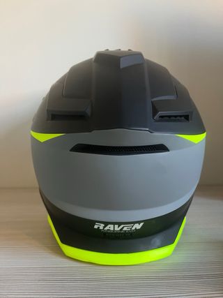 Casco Moto Integral Raven Negro/Amarillo XL