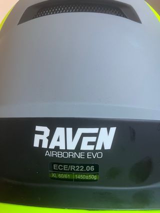 Casco Moto Integral Raven Negro/Amarillo XL