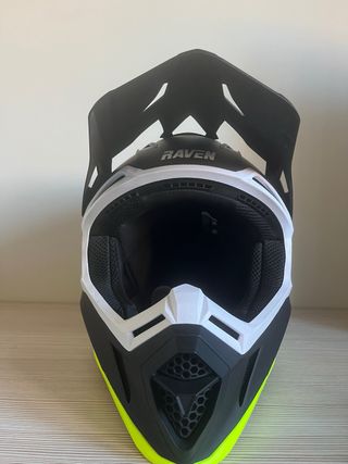 Casco Moto Integral Raven Negro/Amarillo XL