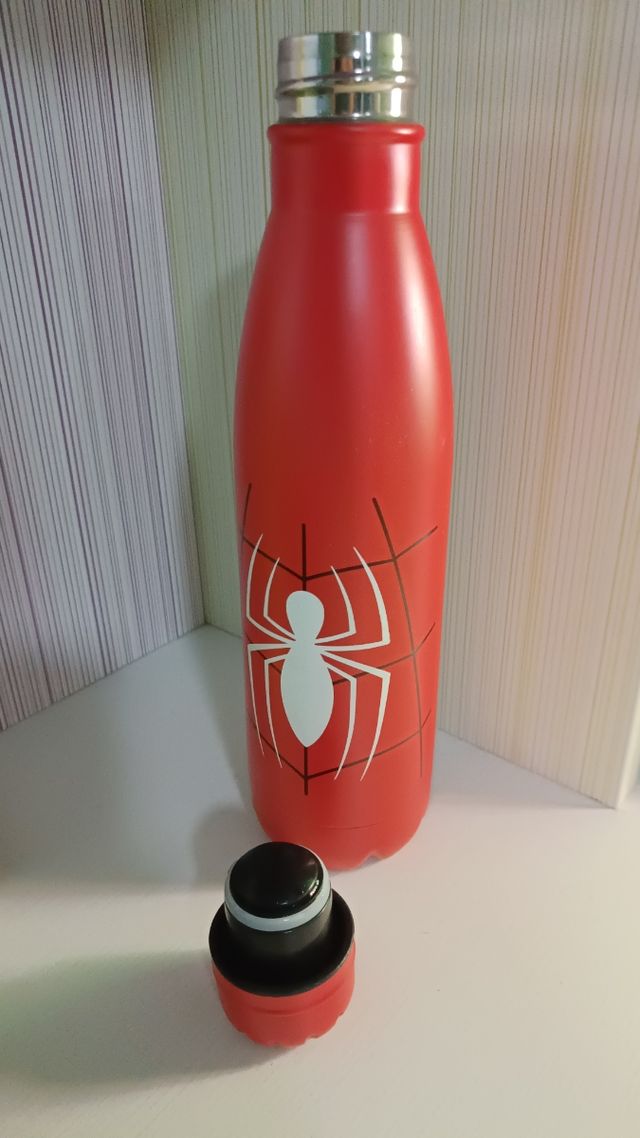 Botella Acero Spider-Man Roja