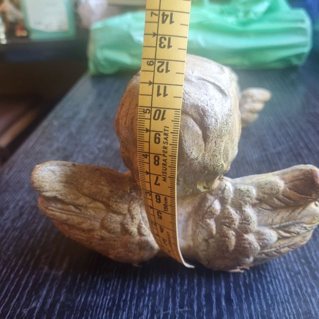 Pareja de angelitos decorativos de resina