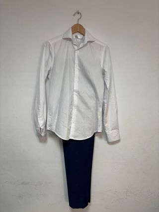 Traje Alvaro Moreno Azul y Camisa Blanca Celopman