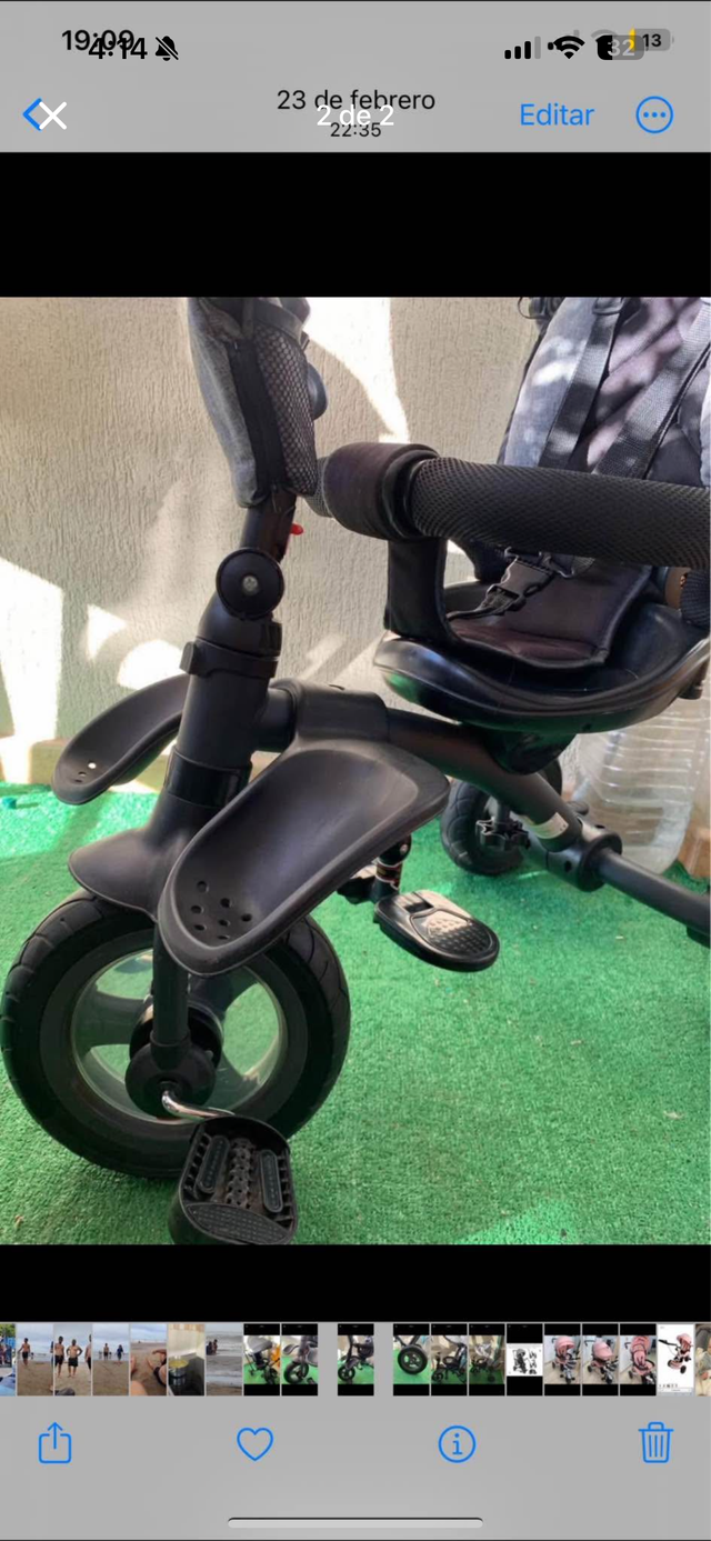 Triciclo Lionelo Tris 3 en 1 Gris Oscuro