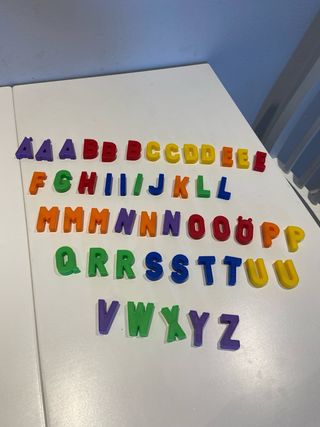 Imanes de letras y números para nevera