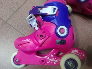 Patines Oxelo 3 Ruedas Rosa Talla 26/28