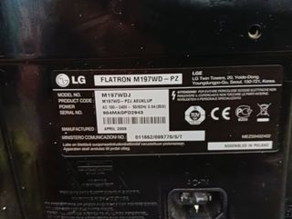 Monitor TV nero LG Flatron M197WD