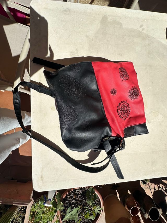 Bolso Desigual Reversible Negro/Rojo