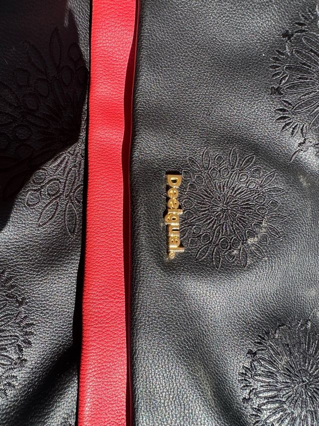 Bolso Desigual Reversible Negro/Rojo