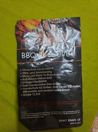 Guantes BBQ Hitzeschutz 1472°F