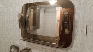 Espejo Baño Retro Vintage Plata