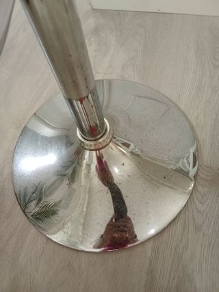 Taburete Alto Rojo y Plateado