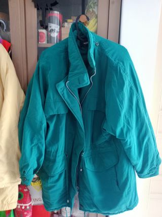 Parka Vintage Verde Azulada