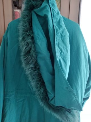 Parka Vintage Verde Azulada