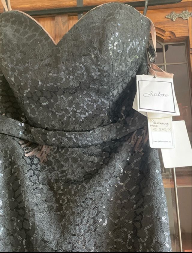 Abito J'adore nero paillettes tg 42