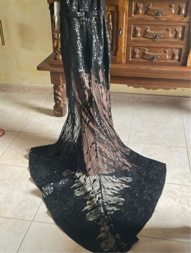 Abito J'adore nero paillettes tg 42