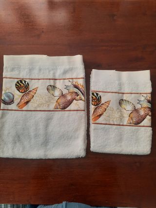 Coppia Asciugamani Yacting Club con Conchiglie