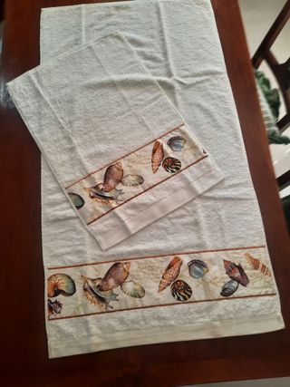 Coppia Asciugamani Yacting Club con Conchiglie