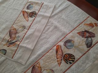 Coppia Asciugamani Yacting Club con Conchiglie