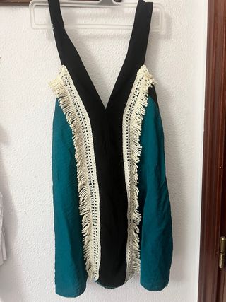 Blusa Talla L Negro y Verde