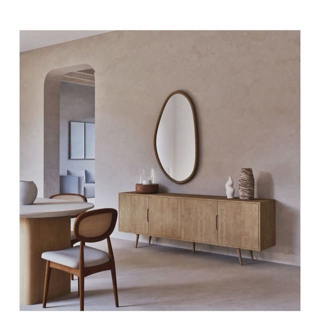 Espejo ovalado Maisons du Monde madera