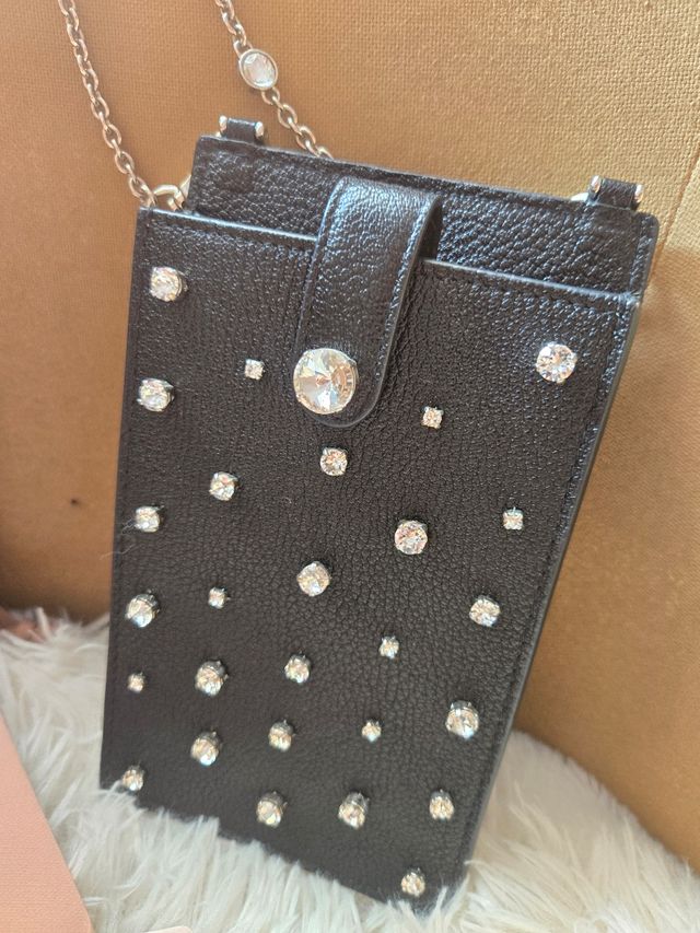 Bolsito Miu Miu Negro con Cristales