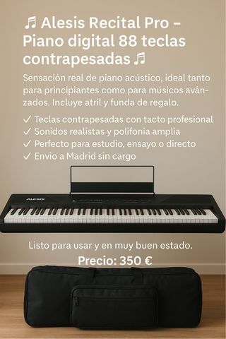 Piano digital Alesis Recital Pro 88 teclas
