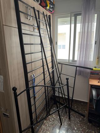 Diván Cama Forja negro 197x90x96 cm