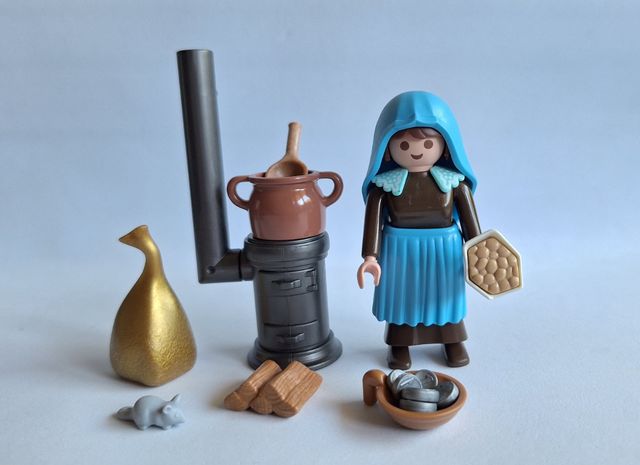 Playmobil Pastora Castañera con Puesto de Castañas