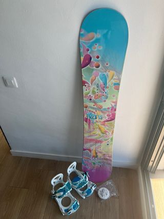 Tabla Snowboard Mujer Trans con fijaciones