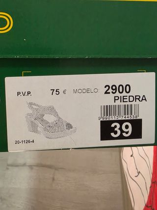 Zapatos Pitillos Beige/Oro Talla 39