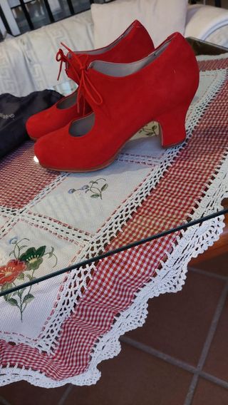 Zapatos Flamenco Roberto Garrudo Rojos