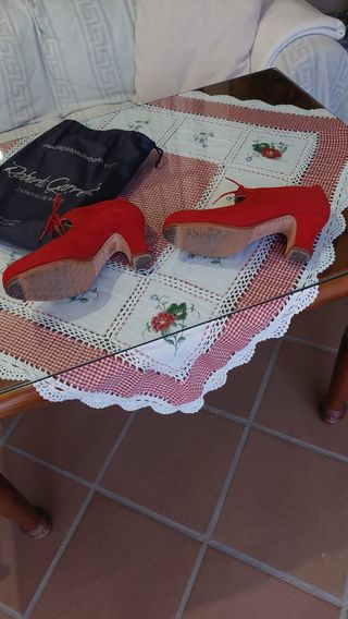 Zapatos Flamenco Roberto Garrudo Rojos