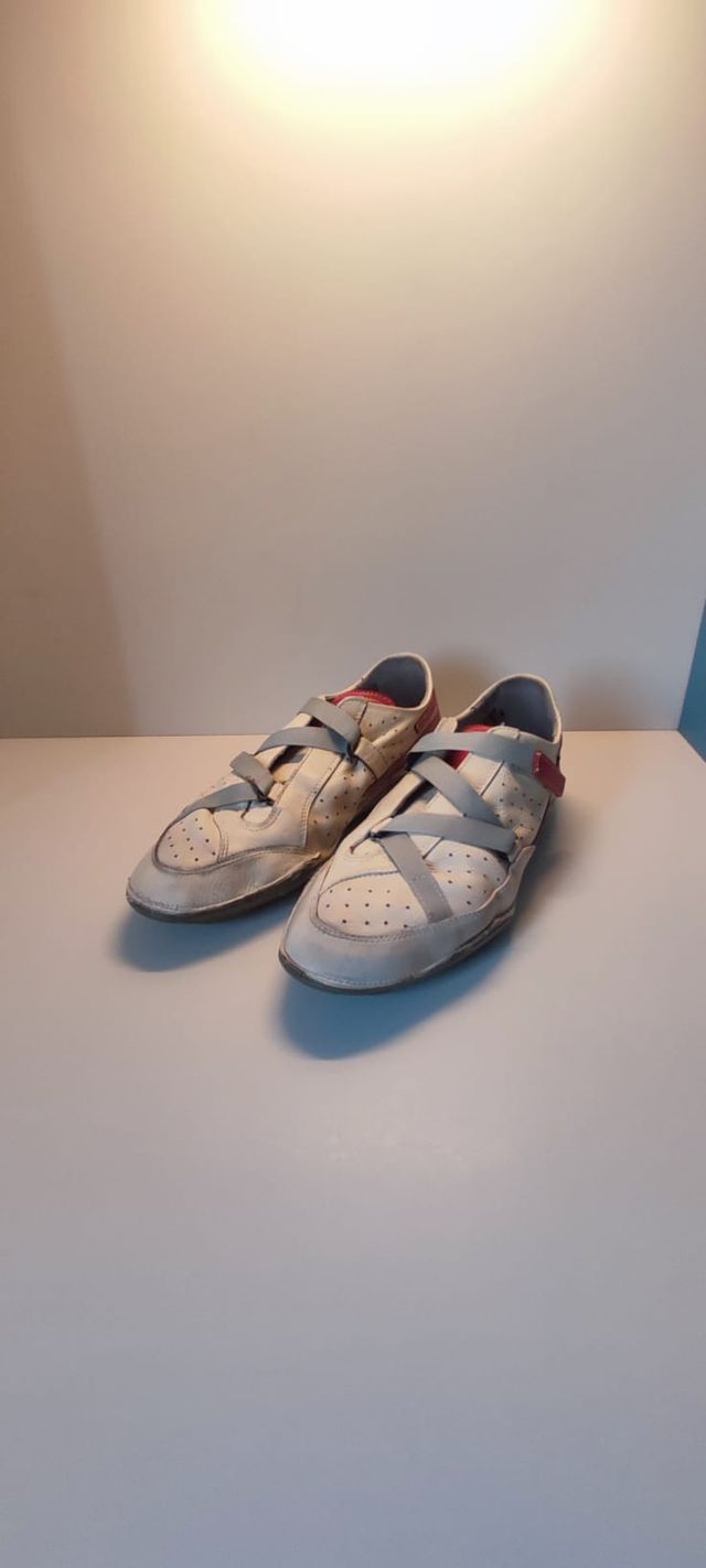 Piston Gasolin Scarpe Argento Rosso Anni '90