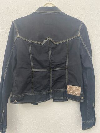 Cazadora tejana negra