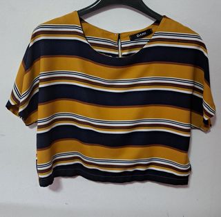 T-shirt crop a righe