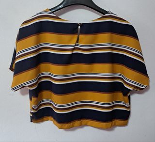 T-shirt crop a righe