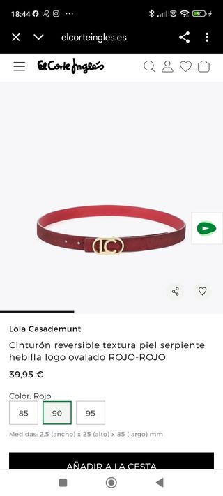 Cinturón Lola Casademunt Rojo