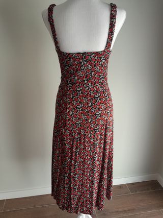 Vestido floral Zara rojo