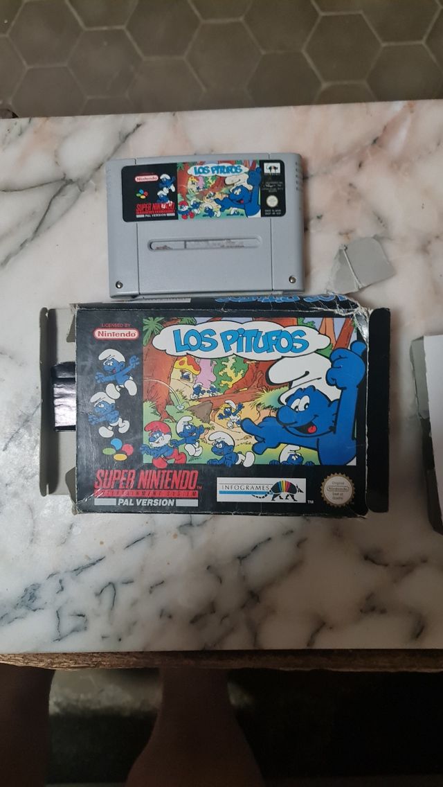 Super Nintendo Los Pitufos PAL Version