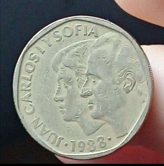 Moneda Carlos y Sofía 1988