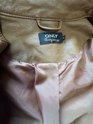 Cazadora biker Only Marrón